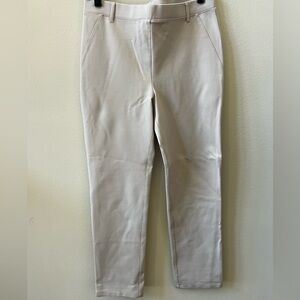 Quince Ultra-Stretch Ponte Straight Leg Pant Ecru Beige